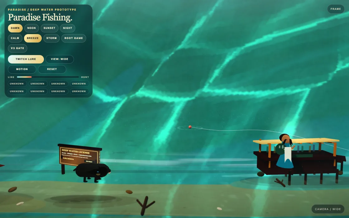 Actual public browser capture of Paradise (fishing game)